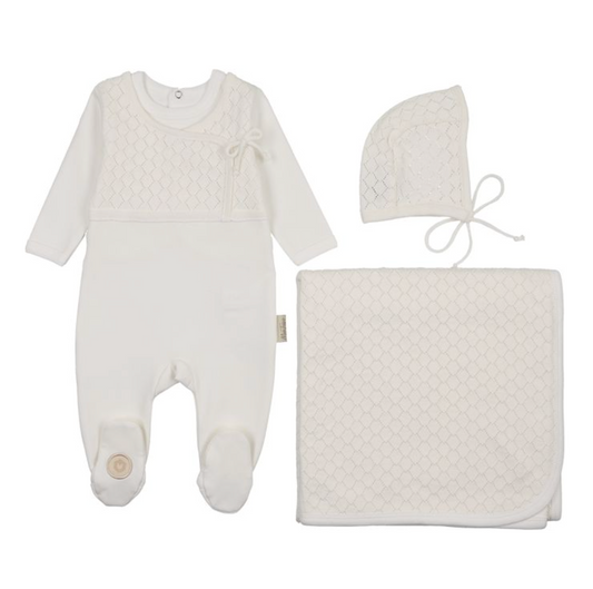 Layette Set Pointelle Wrap