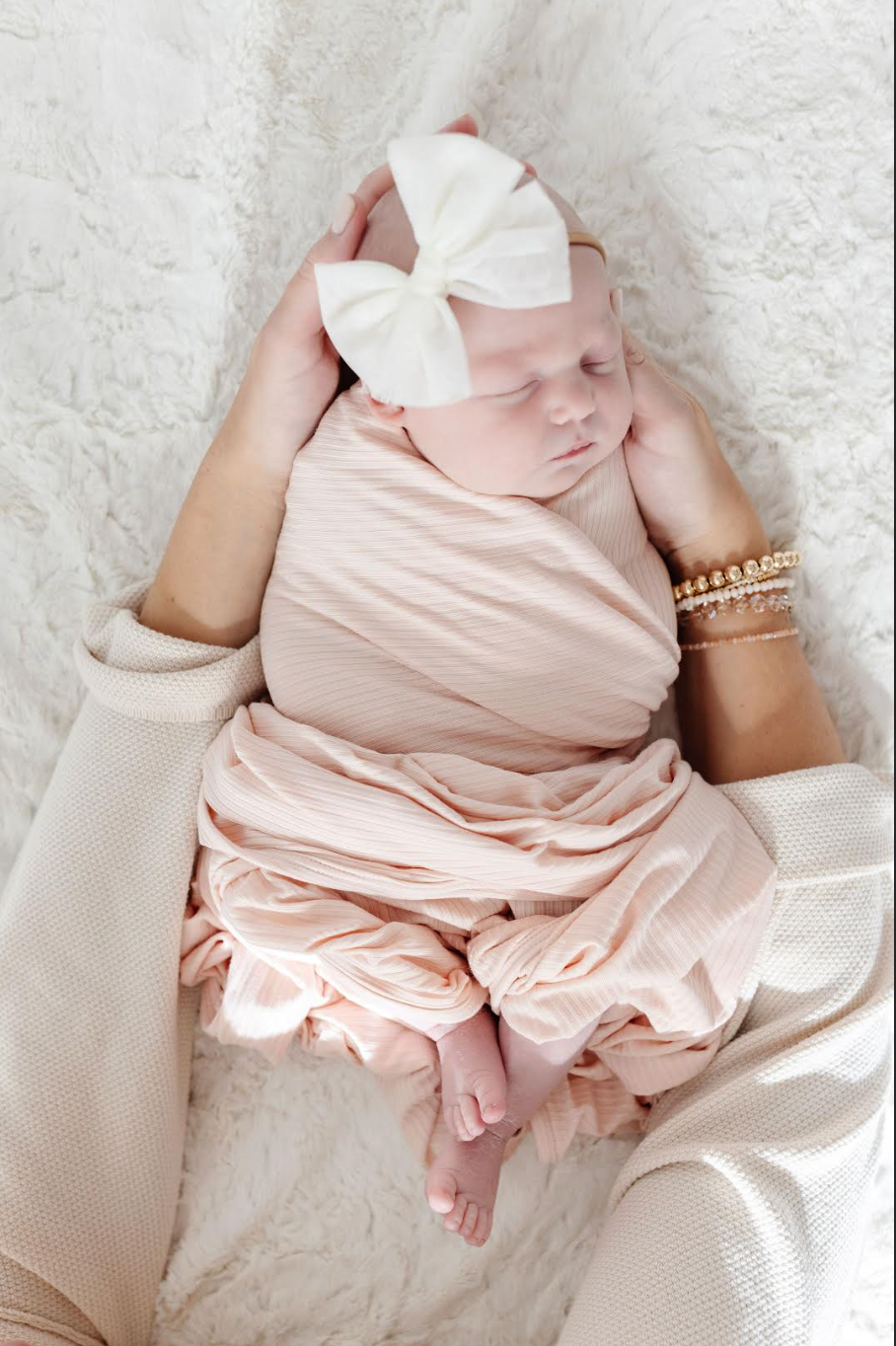 Swaddle Blanket Rosie Ribbed