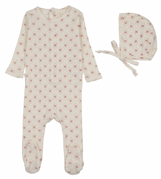 Footie Set Geo Floral Print