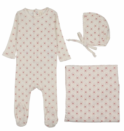 Layette Set Geo Floral Print