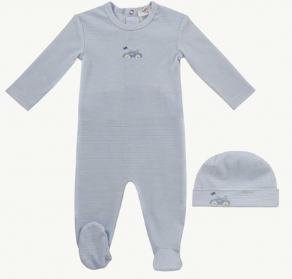 Footie Set Carrera Pinstripe