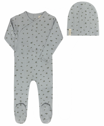 Footie Set Floral Pointelle