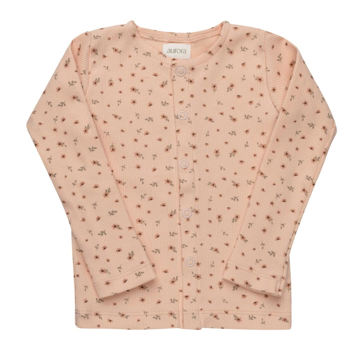 Cardigan Floral Rib