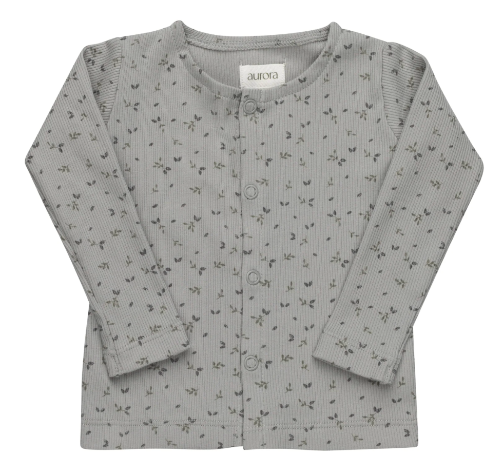 Cardigan Floral Rib