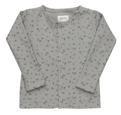 Cardigan Floral Rib