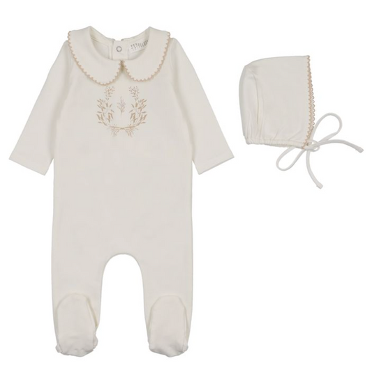 Footie Set Botanical with Collar