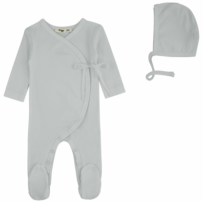 Footie Set Lil Love Embroidered Wrap