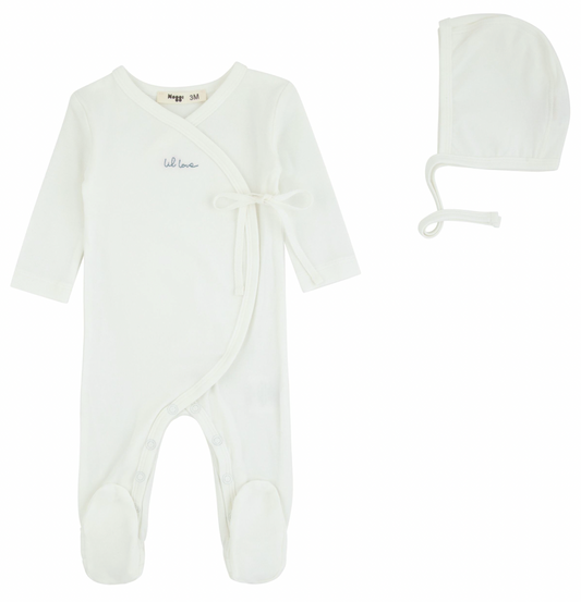 Layette Set Lil Love Embroidered Wrap