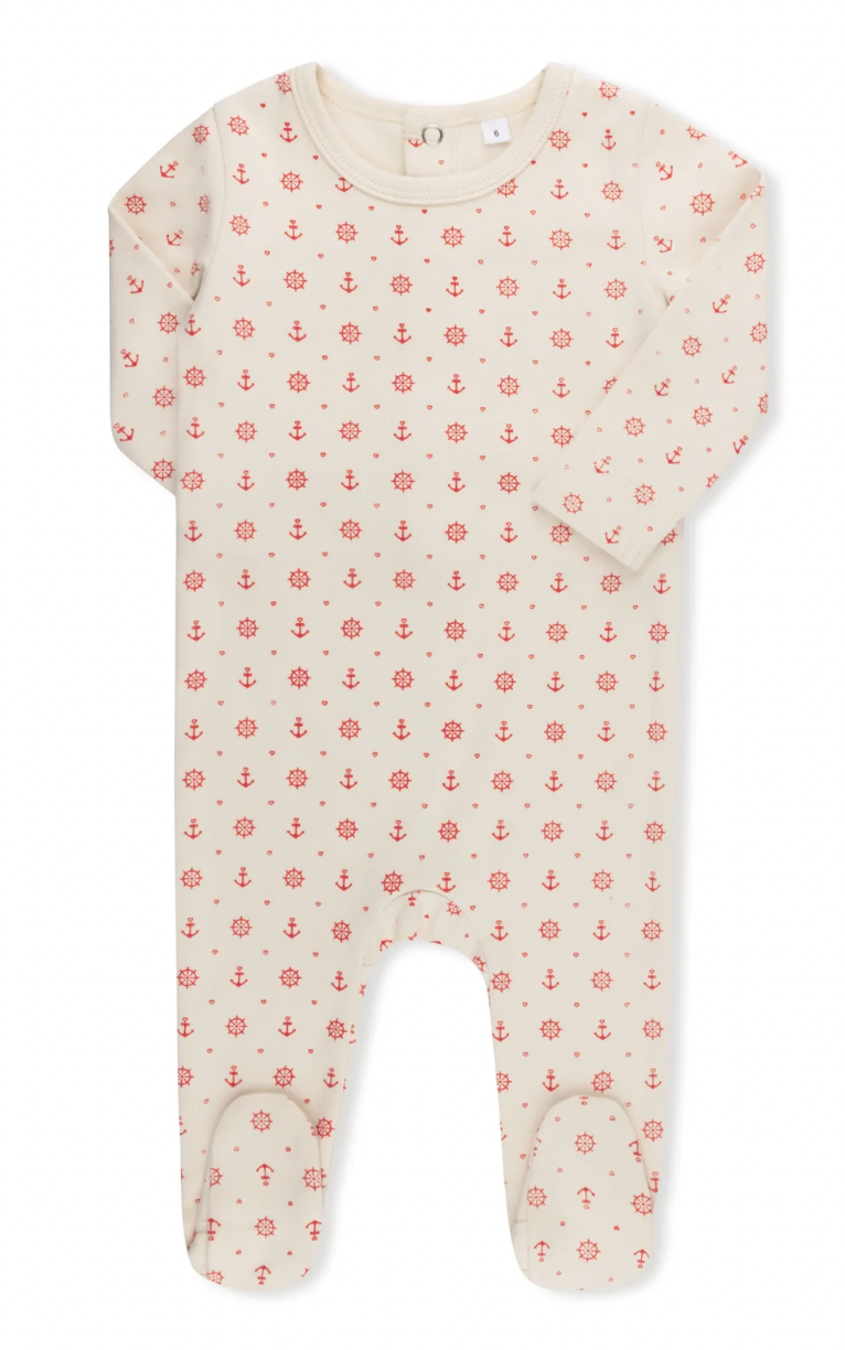 Footie Nautical Patterned