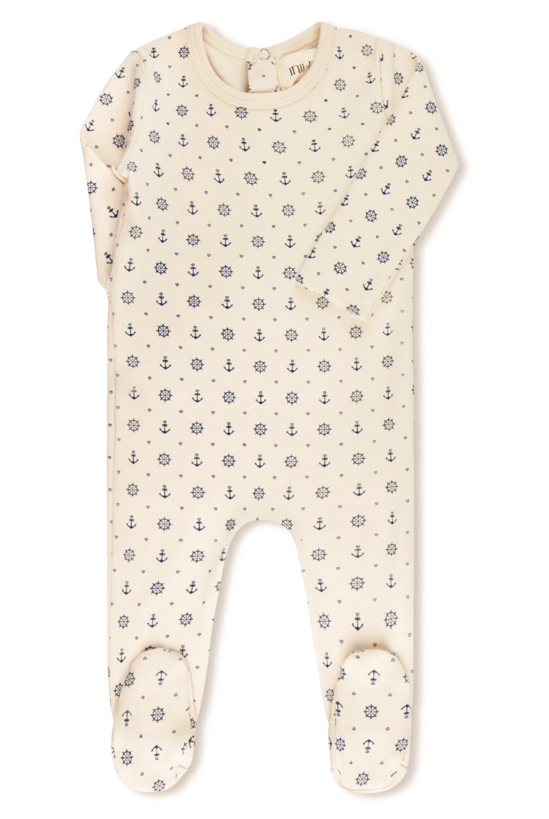 Footie Nautical Patterned