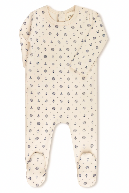 Footie Nautical Patterned