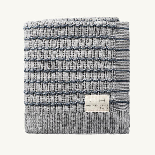 Striated Scallop Blanket Blue
