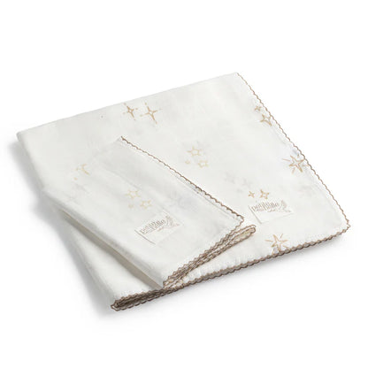 Star Swaddle Burp Cloth Set