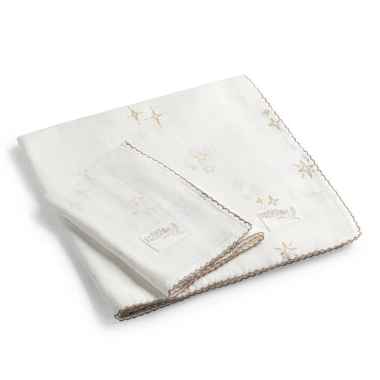 Star Swaddle Burp Cloth Set