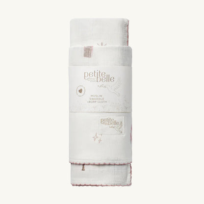 Star Swaddle Burp Cloth Set