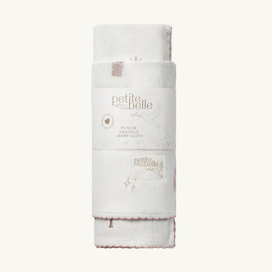 Star Swaddle Burp Cloth Set
