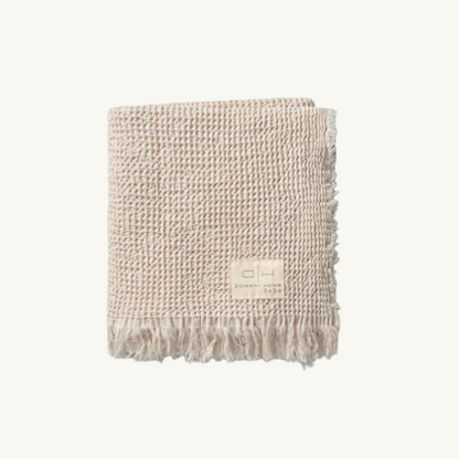 Waffle Muslin Cream Baby Blanket