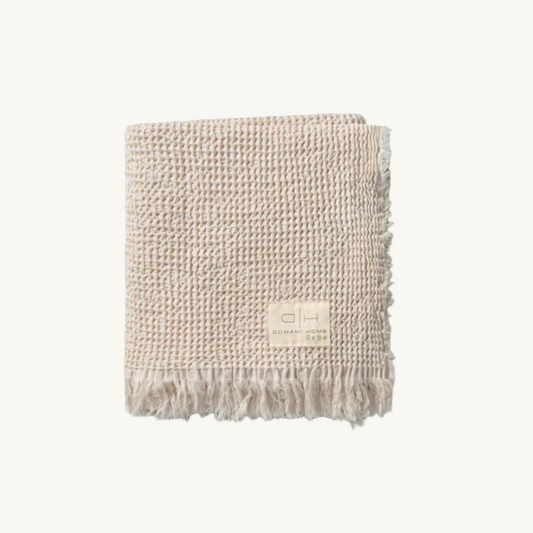 Waffle Muslin Cream Baby Blanket
