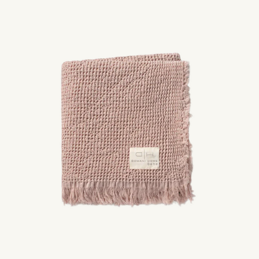 Waffle Muslin Pink Baby Blanket