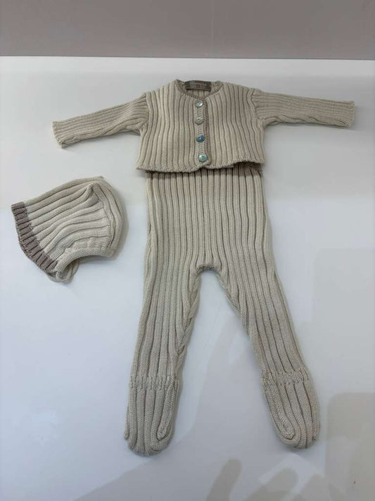 Footie Set Overall+Shrug+Bonnet+Blanket
