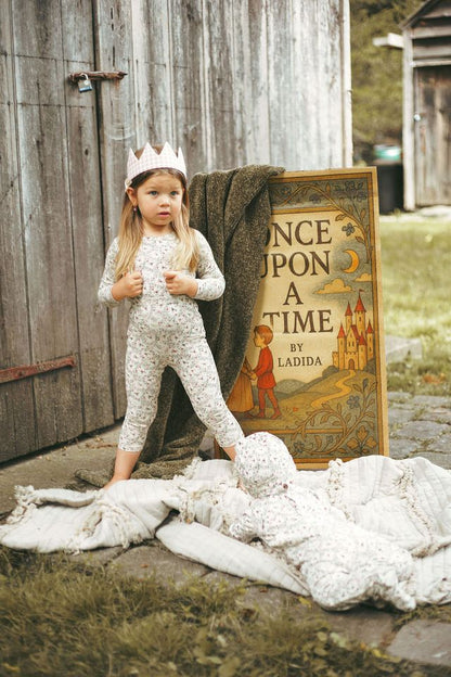 Circle Floral Suspender Set