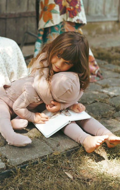 Heart Print Footie and Hat