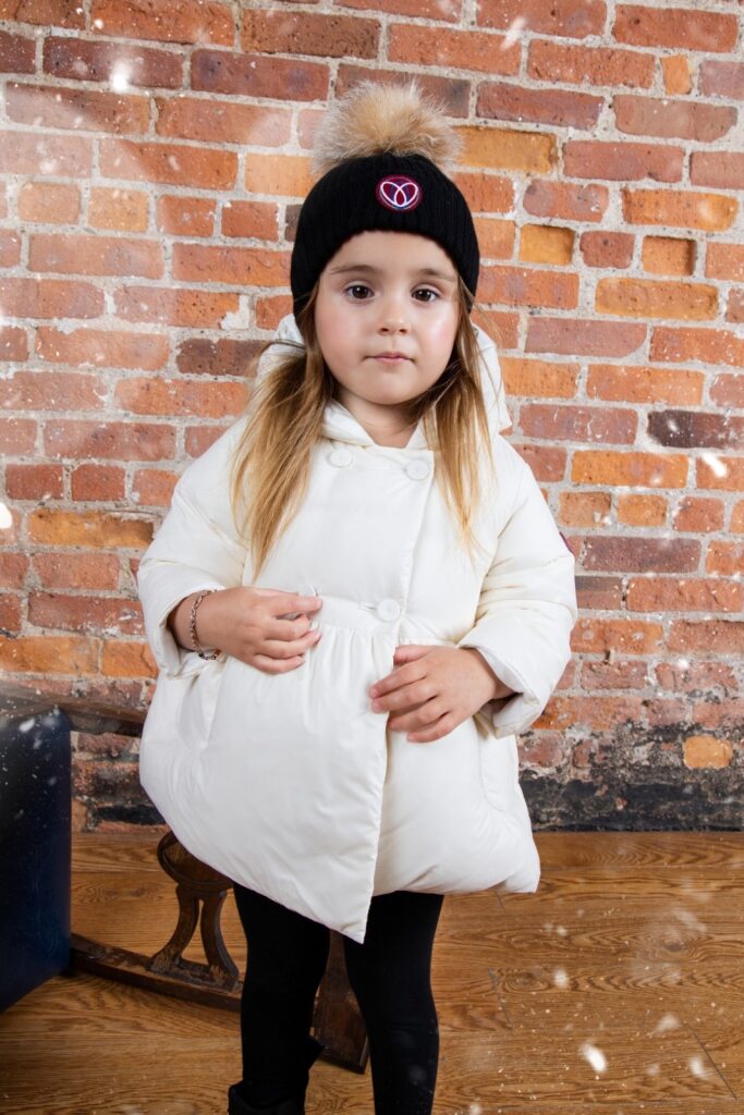 Flared Down Jacket Off White