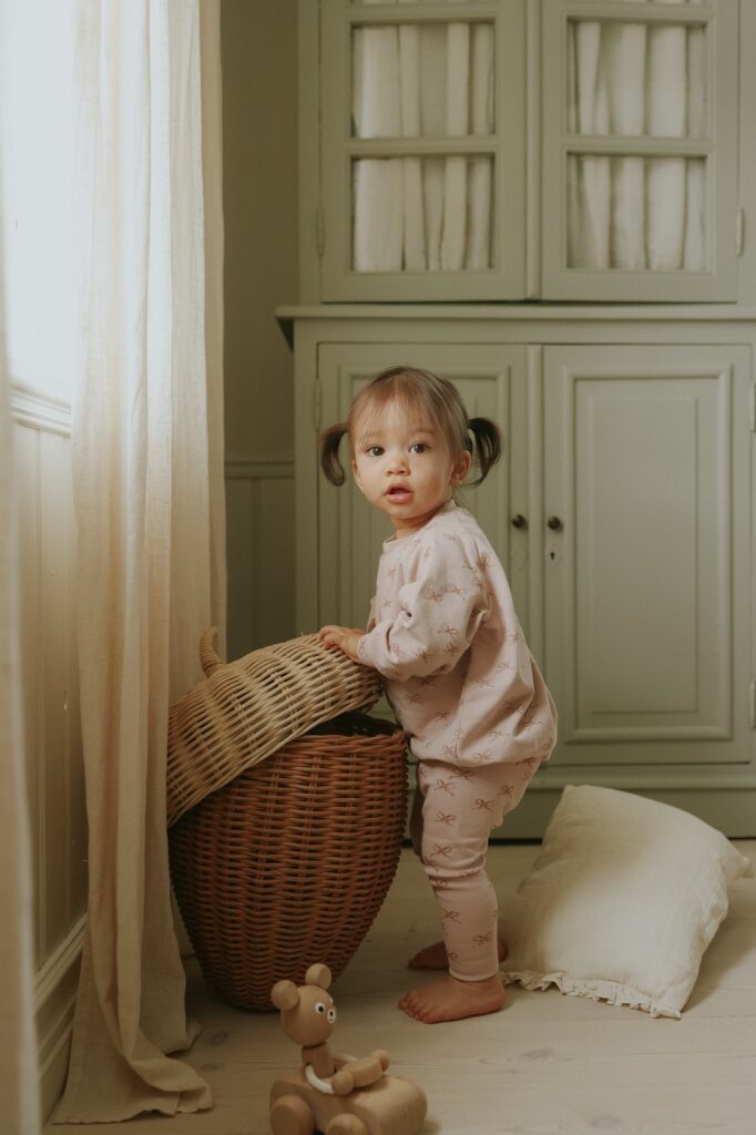 Bow Print Sweatshirt Set