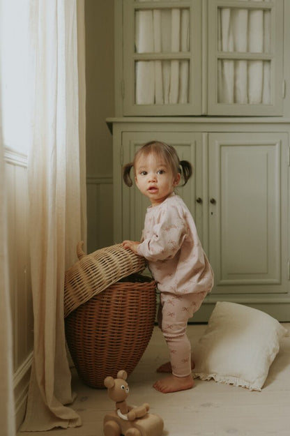 Bow Print Sweatshirt Set