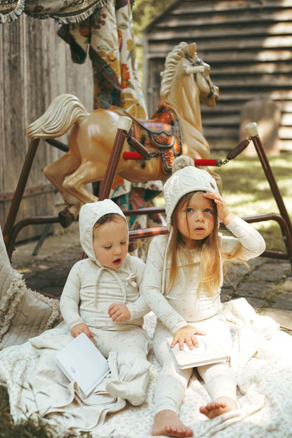 Blush Tiny Bud Footie and Hat