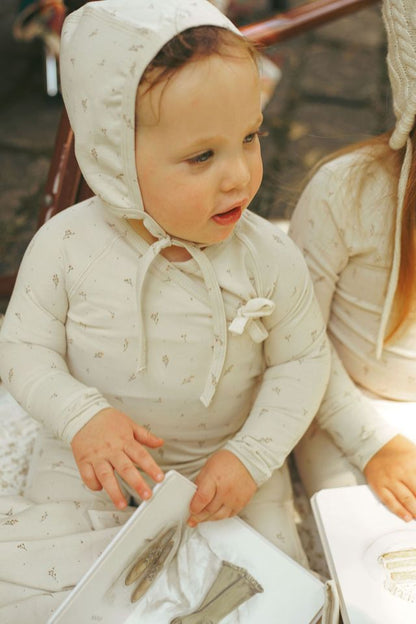 Blush Tiny Bud Footie and Hat