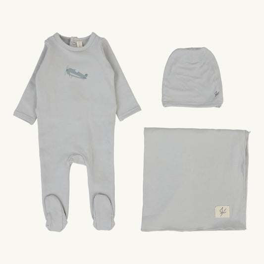 Graphic Layette set  Pale Blue