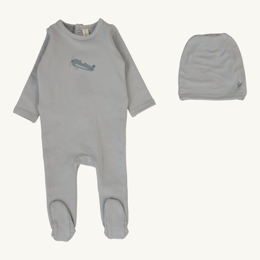 Graphic Footie Set  Pale Blue