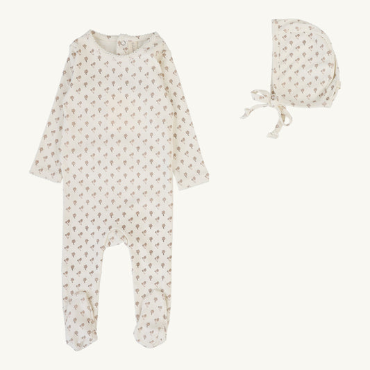 Ballard Print Footie Set Milk