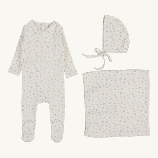 Bud Layette Set Cream/Blue