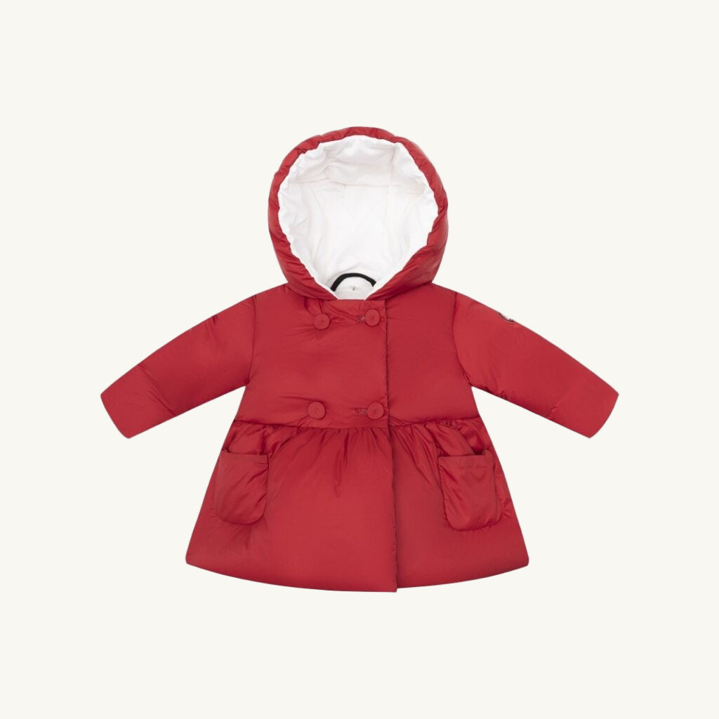 Flared Down Jacket Red