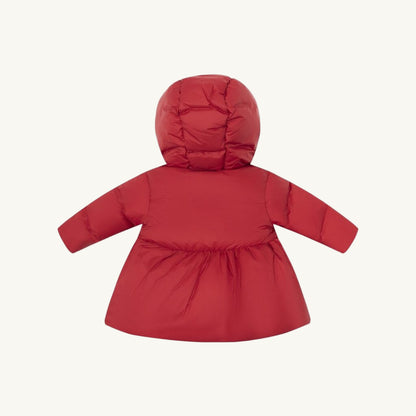 Flared Down Jacket Red