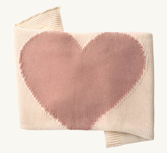 Blush Heart Baby Blanket
