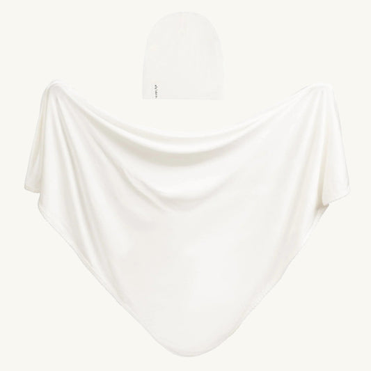 Modal Jersey Scalloped Swaddle with Beanie