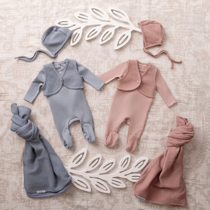 Boys Knit Vest Footie Set