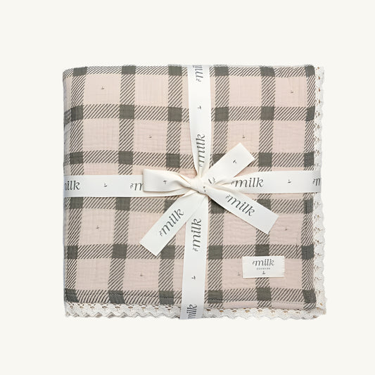 Lace Edge Blanket Grid