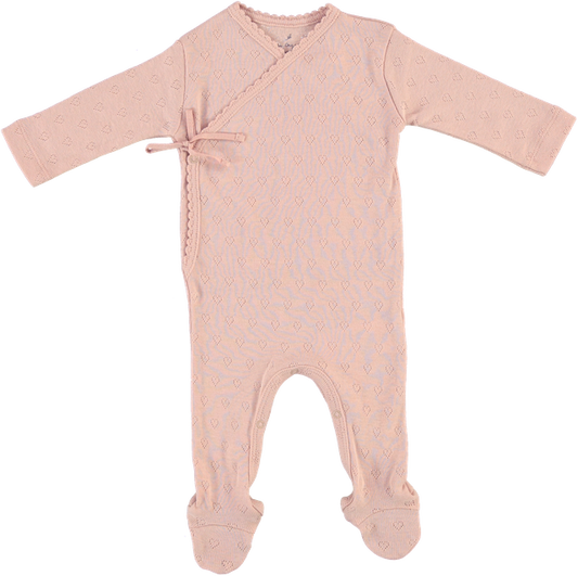 Bebe Heart Wrap Footie Blush Heart