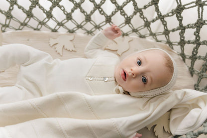 V-Knit Henley Layette set