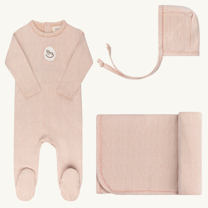 Cotton Rocking Horse Pink Layette Set