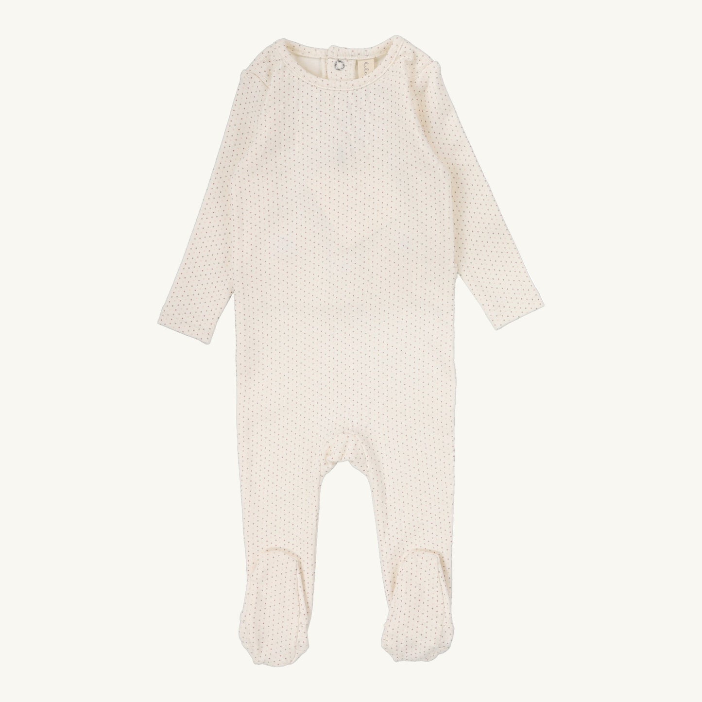 Dotted Footie Cream/Pink