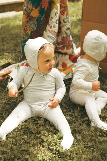 Sky Damask Footie and Hat