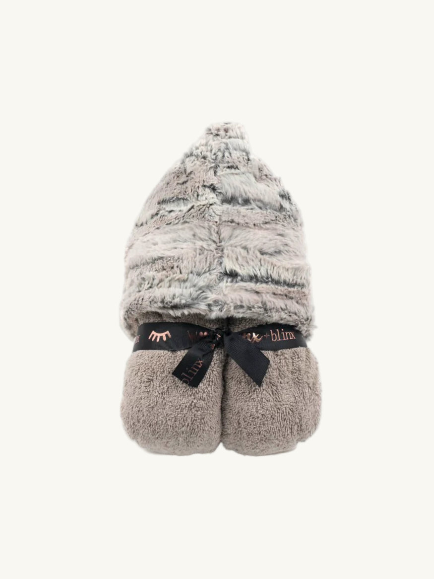 Snowflake Taupe Hooded Towel