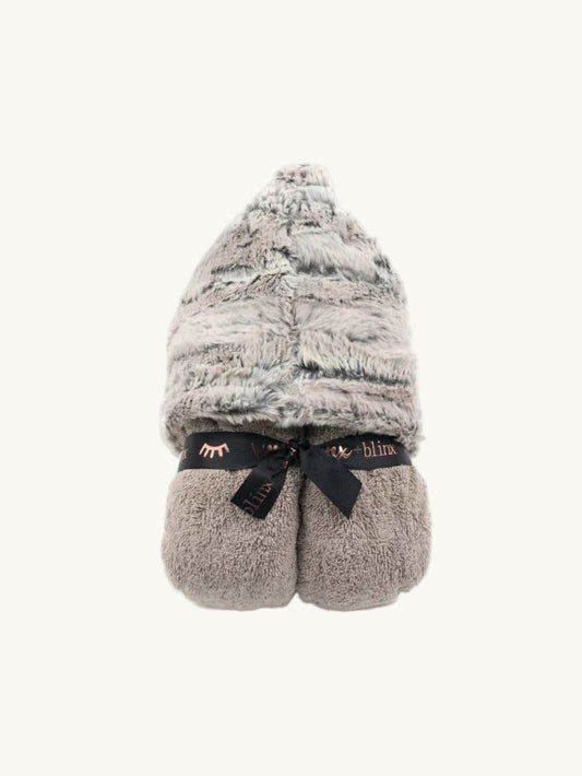Snowflake Taupe Hooded Towel