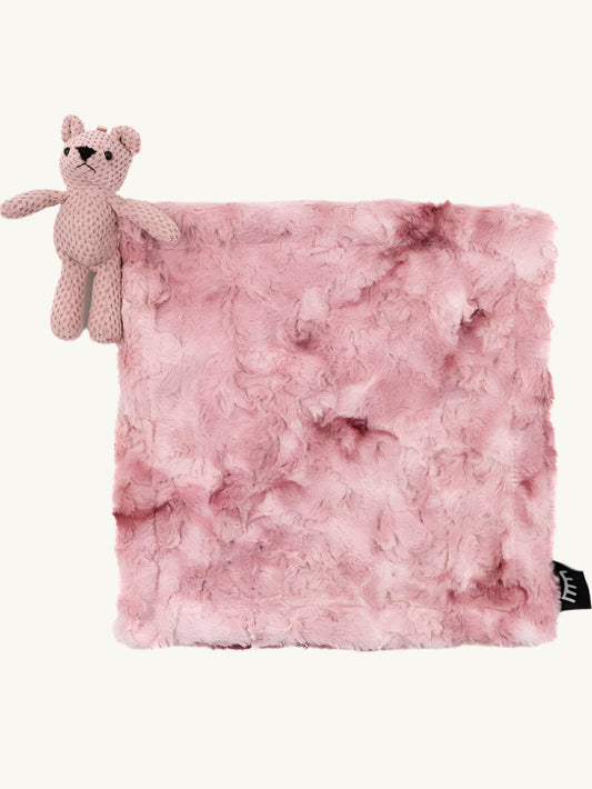 Smoky Mauve Bear Minky Lovey