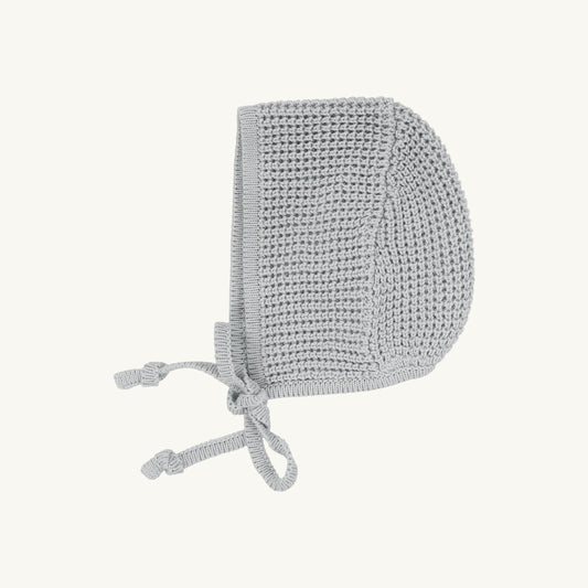 Chunky Knit Bonnet Pale Blue